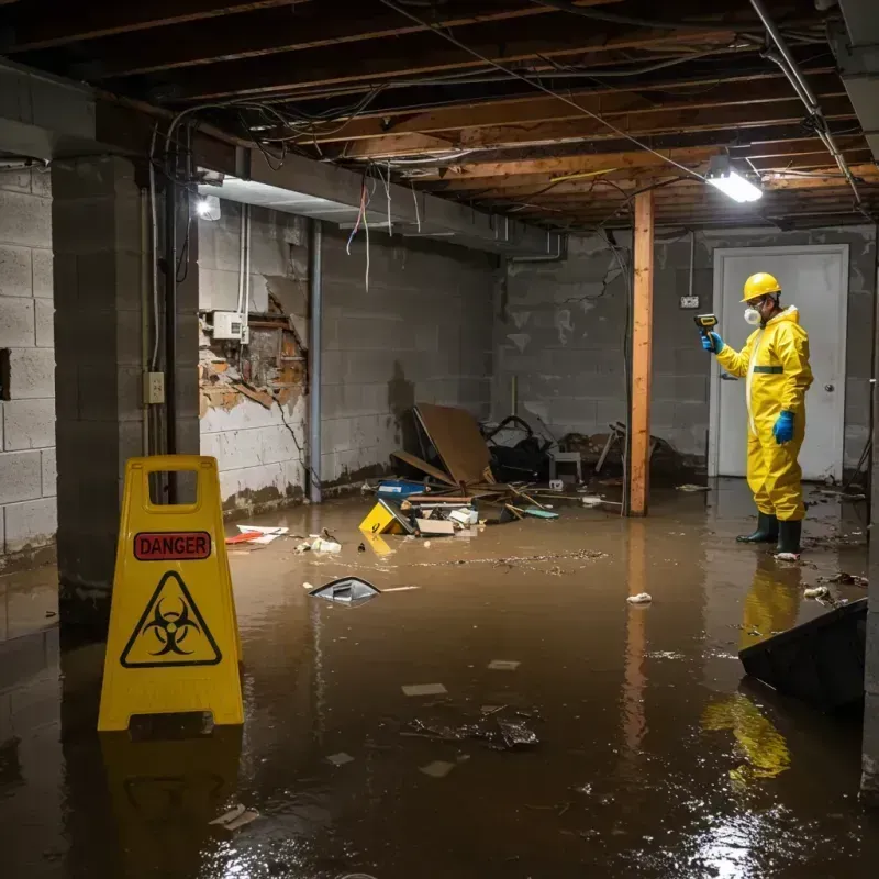 Flooded Basement Electrical Hazard in Petal, MS Property